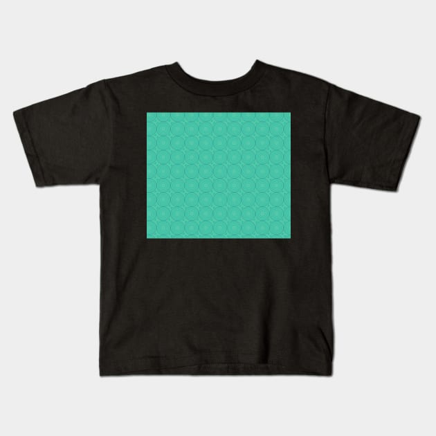 Green Ocean Waves Kids T-Shirt by kelnan